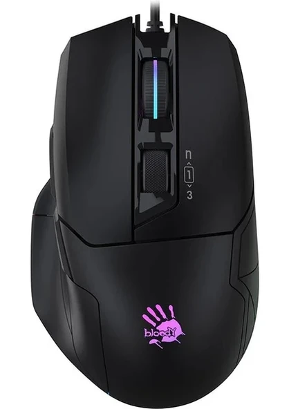 Bloody W70 Max Siyah RGB Optik Kablolu Oyuncu Mouse KUTU HASARLI