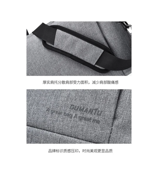 Cbtx Oumaantu 020 Oxford Kumaş Laptop Omuz Çantası Wine 13-14 İnç Kırmızı - 5