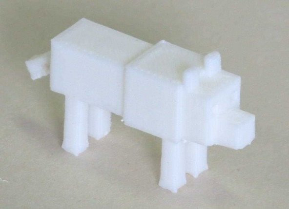 Minecraft Kurt Organik Plastikten Dekoratif Hediyelik Süs Biblob Beyaz - 1