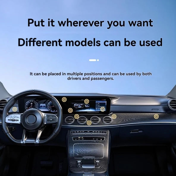 Elektirikli Vakum Magsafe Uyumlu Döner Kafalı Araç İçi Telefon Tutucu (Zeminler İçin De Olur) M12 - 3