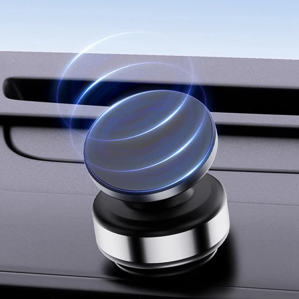 Elektirikli Vakum Magsafe Uyumlu Döner Kafalı Araç İçi Telefon Tutucu (Zeminler İçin De Olur) M12 - 4