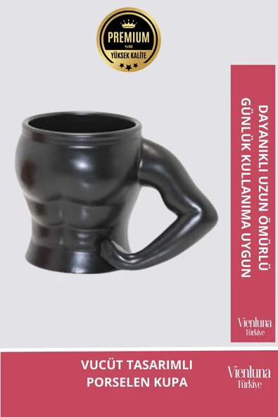 Deluxe Tasarım Dekoratif Estetik Armağan Sevgili Dost Aşk Arkadaş Porselen Vucüt Kupa Bardak ürün görseli 1