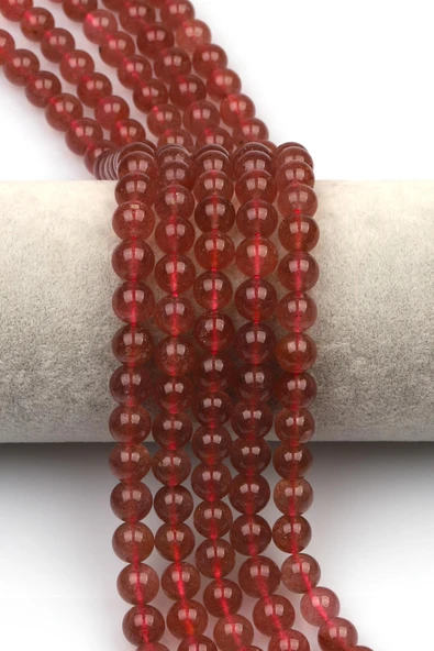Çilek Kuvars Doğal Taş Dizi 8 mm Küre Kesim ürün görseli