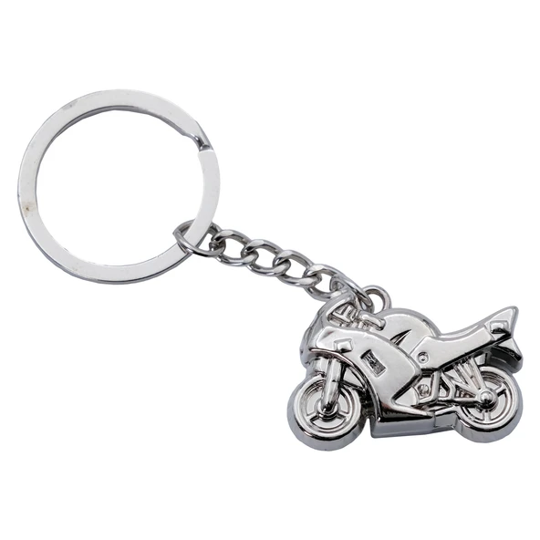 Mega Oto Market Oto Araba Anahtarlık Yarış Motoru Krom - 2