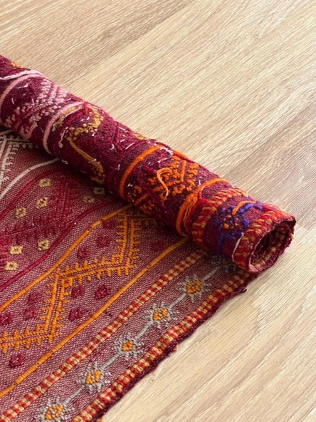 49x79 cm Küçük Renkli Vintage Kilim, El Dokuma Anadolu Kilim, Dekoratif Mini Kilim, Harika Ev Hediyesi - 3
