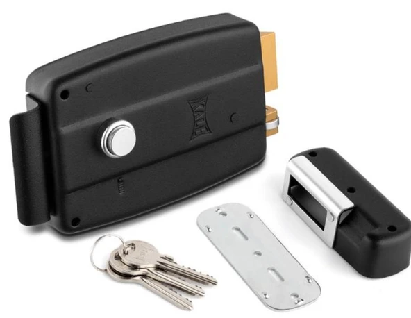 Kale 157 EL 70mm Elektrikli Trajlı Kilit Siyah - 2