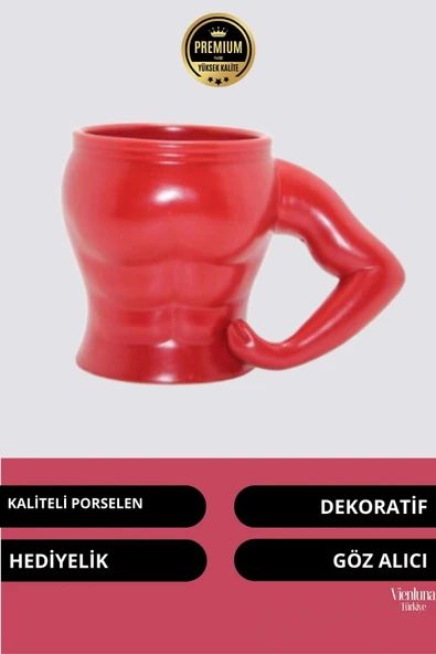 Deluxe Tasarım Dekoratif Estetik Armağan Sevgili Dost Aşk Arkadaş Porselen Vucüt Kupa Bardak - 2
