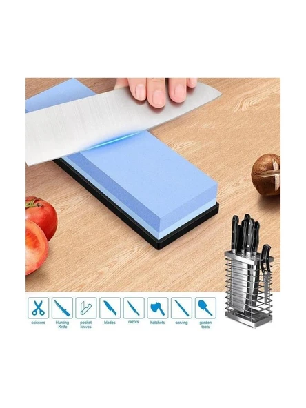 800/240 Çift Taraflı Kullanım Sulu Balta Satır Makas Bıçak Bileme Taşı - 5