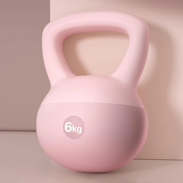 Valkyrie 6kg Soft Kettlebell Yumuşak Tabanlı Metal Kumlu  Ses Yapmaz Darbeye Dayanıklı Çift El Ağırlık - 3