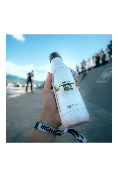 Les Artistes Paris Isı Yalıtımlı Çelik Termos 500ml Skater  Beyaz 500 ML - Resim 6