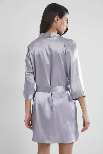 Pierre Cardin Saten Kısa Tek Sabahlık 1010 Royal - 3