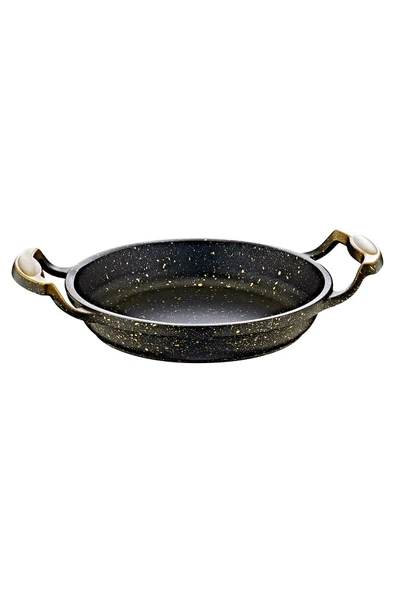 OMS 3248 - Tek Parça, Bio Granit, Döküm, 22 Cm Sahan, Tava Siyah Gövde, Bakır Detay - 2