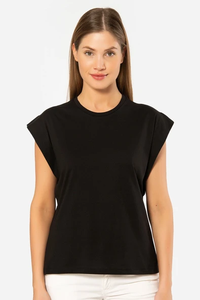Türen Kadın Vatka Görünümlü T-shirt 3401/Siyah - 5