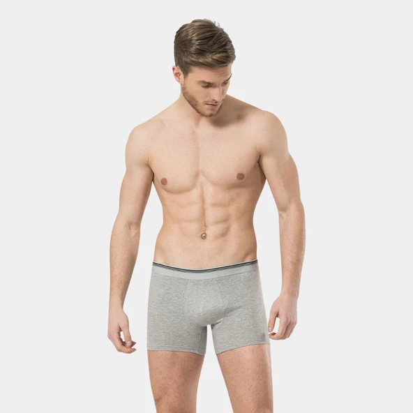 Türen Erkek Likralı Boxer (2'li Paket) 126/Gri - 2