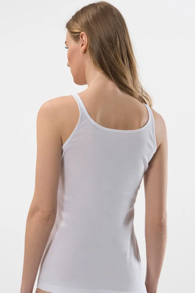 Türen Kadın İnce Askılı Kaşkorse Modal Atlet 972/Beyaz - 4