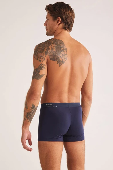 Kom Tight 2'li Şort Boxer 2'li Avantajlı Paket Lacivert - 2