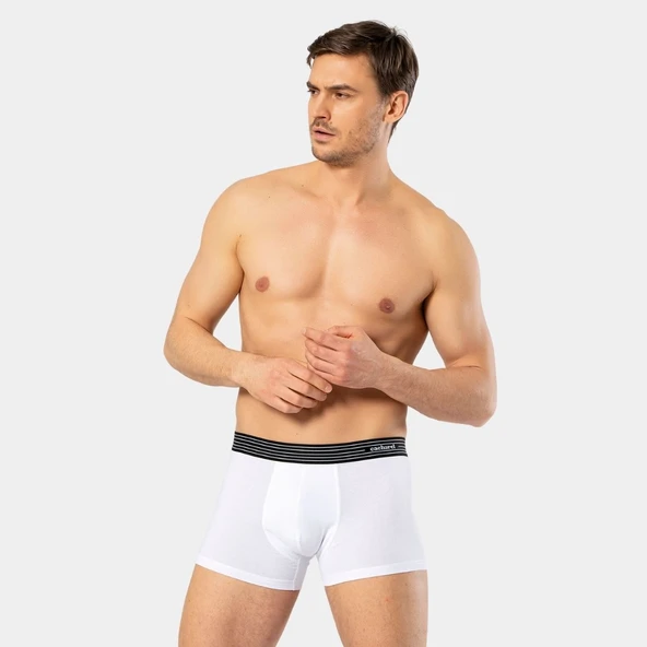 Cacharel Erkek 3'lü Boxer 1320/Beyaz-Siyah-Gri - 2