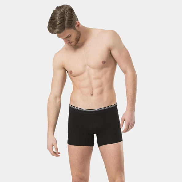 Türen Erkek Likralı Boxer (2'li Paket) 126/Siyah - 4