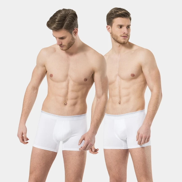Türen Erkek Likralı Boxer (2'li Paket) 126/Beyaz