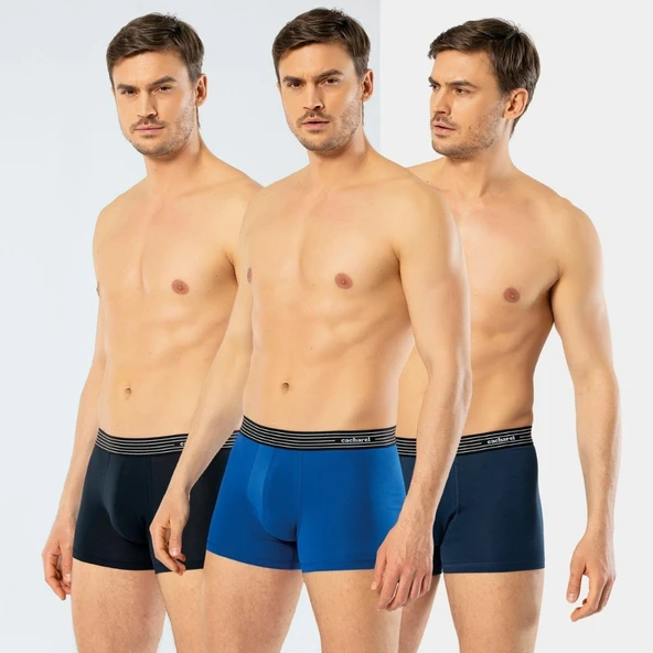 Cacharel Erkek 3'lü Boxer 1320/Lacivert-İndigo-Saks