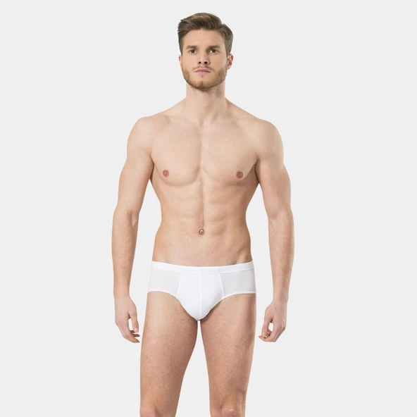 Türen Erkek Ribana Kom Slip (2'li Paket) 155/Beyaz - 2
