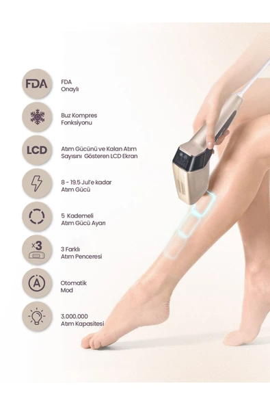 Relux IPL9850 PureCare 3.000.000 Atımlı Buz Lazer Epilasyon Cihazı - 4
