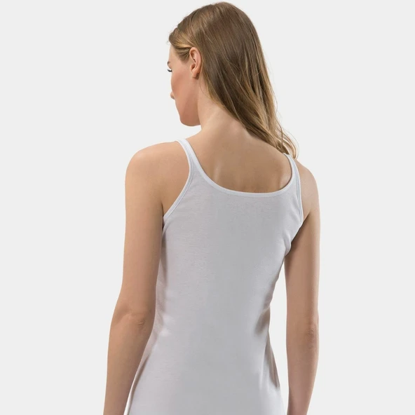 Türen Kadın İnce Askılı Kaşkorse Modal Atlet 972/Beyaz - 3