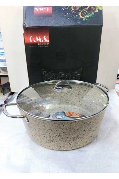 OMS Gastro Mega 34 cm Granit Derin Tencere 3109-Kumbeji - 2