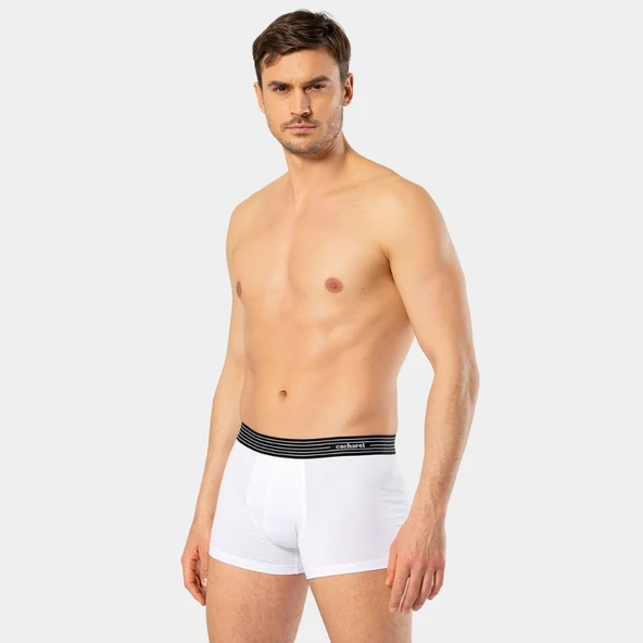 Cacharel Erkek 3'lü Boxer 1320/Beyaz-Siyah-Gri - 3