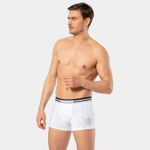 Cacharel Erkek 2'li Baskılı Boxer 1323/Beyaz-Siyah - 2