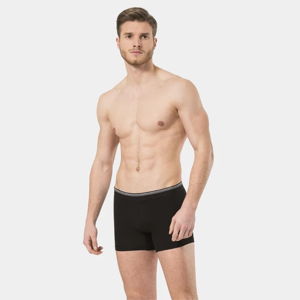 Türen Erkek Likralı Boxer (2'li Paket) 126/Siyah - 2
