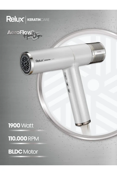 Relux Rhd9190w Keratincare Bldc Saç Kurutma Makinesi 1900w,hızlı, Sessiz Kurutma - 5