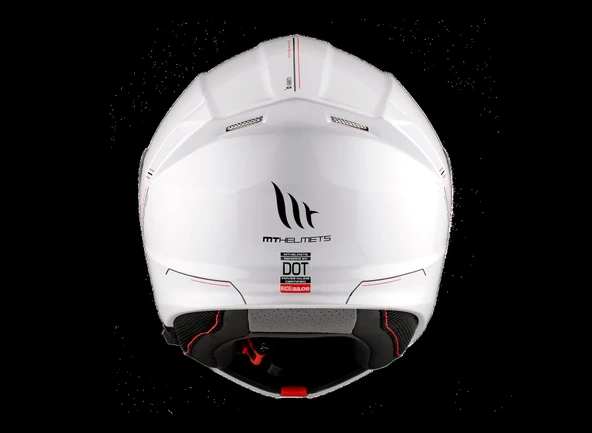 KASK MT GENESİS SV A2 ÇENE AÇILIR PARLAK BEYAZ - 4
