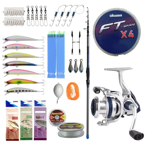 Yek Outdoor Profesyonel Hazır Olta Seti Dam Imax 4.20M 100-250G Surf Kamışı&Okuma ARIA-6000a Olta Makinesi
