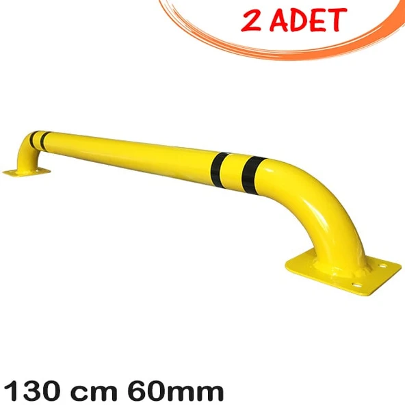 Otopark Ayırma Otopark Ayırıcı Araç Stoperi Yaslama Demiri Bariyeri 130cm Ø60mm 2mm (2 ADET)