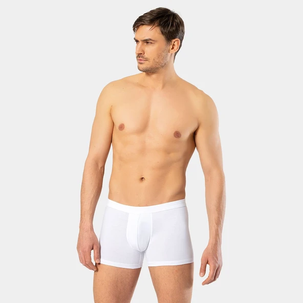 Cacharel Erkek Likralı Boxer 1335/Beyaz - 2