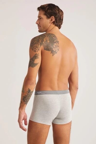 Kom Tight Gri 2'li Şort Boxer 2'li Avantajlı Paket - 2