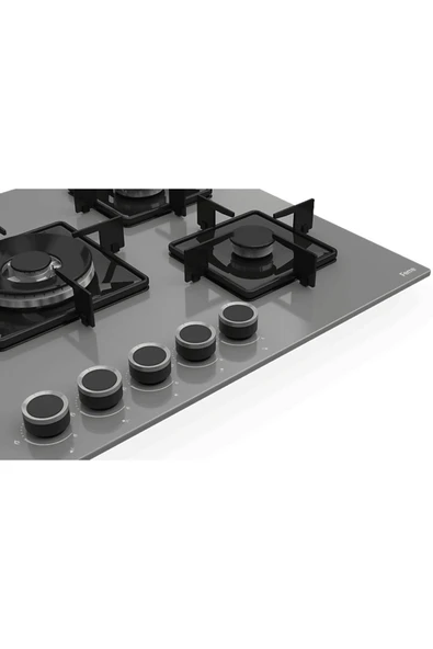 Ferre Ss038 Kare Emaye Izg.75 Cm Gri Cam Ocak - Resim 2