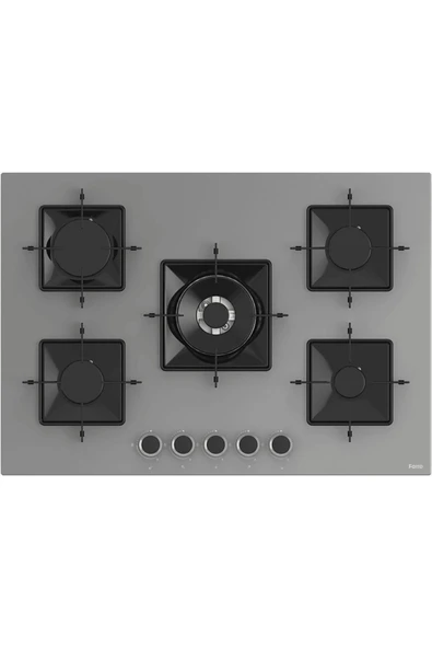 Ferre Ss038 Kare Emaye Izg.75 Cm Gri Cam Ocak ürün görseli 1