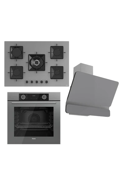 Ferre Fryart Ss Serisi Gri Set (ss038 Xe63cpr D082 ) -75'lik Seri Kare Emaye Izgara ürün görseli