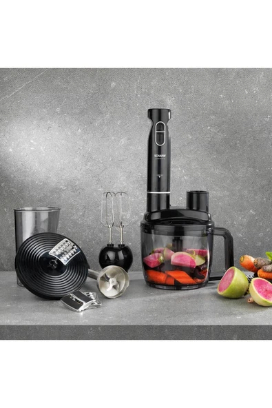 Schafer Chef Blend Mega Blender Set-siyah/gümüş