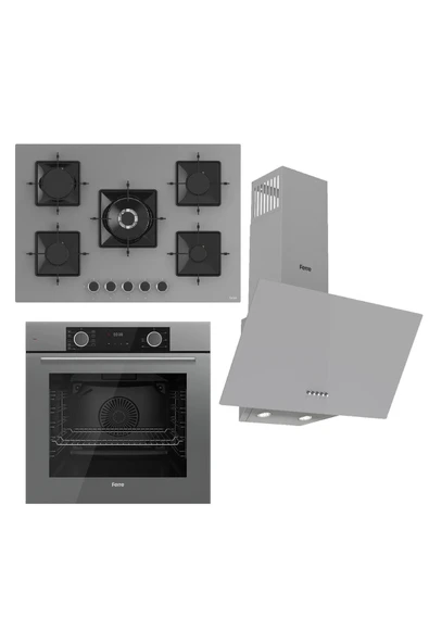 Ferre Fryart Ss Serisi Gri Set (ss038 Xe63cpr D088 ) -75'lik Seri Kare Emaye Izgara ürün görseli 1