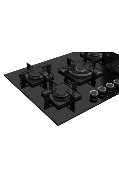 Ferre SS Serisi Siyah 5 Gözlü Ankastre Set ( QBL62CS-SS035-D077 ) - 6