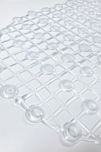 Banyo Paspası Şeffaf Silikon Kaymaz Vakumlu Duş Paspası - Resim 3