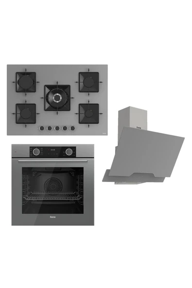 Ferre Fryart Ss Serisi Gri Set (ss038 Xe63cpr D065 ) -75'lik Seri Kare Emaye Izgara ürün görseli 1