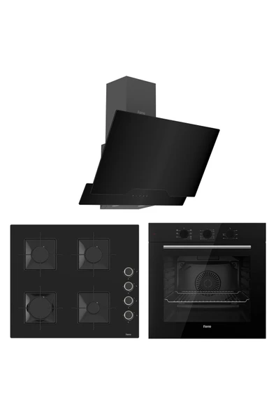 Ferre Elegant Line Siyah Ankastre Set ürün görseli 1