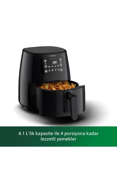 Philips 3000 Serisi L Airfryer, 0.8kg, 4.1L Kapasiteli Hazne, Siyah, HD9243/90 - 3