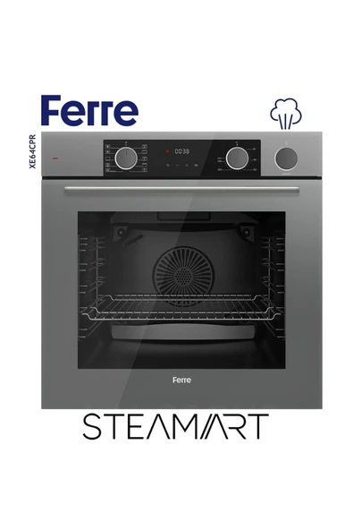 Ferre Steamart Ss Serisi Gri Set (ss208 Xe64cpr D079 ) - Kare Emaye Izgara - 4