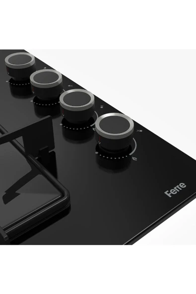 Ferre SS205 KARE EMAYE IZG. SİYAH CAM OCAK - Resim 3