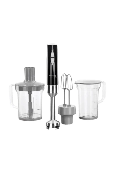 KORKMAZ A445 Vertex Mega Blender Seti Inox Siyah